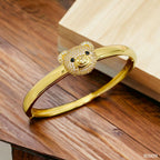 Dark Pink Teddy Bear 18K Gold Anti Tarnish Openable Kada Bangle Bulk