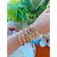 White Enamel Roman Numbers Gold Anti Tarnish Cuff Kada Bracelet Bulk
