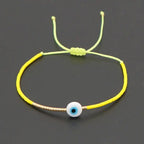 Evil Eye Mother Of Pearl Sky Blue Gold Handmade Beads Bracelet Bulk