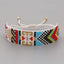 Blue Black Red Handcrafted Beads Adjustable White Bracelet Women Bulk