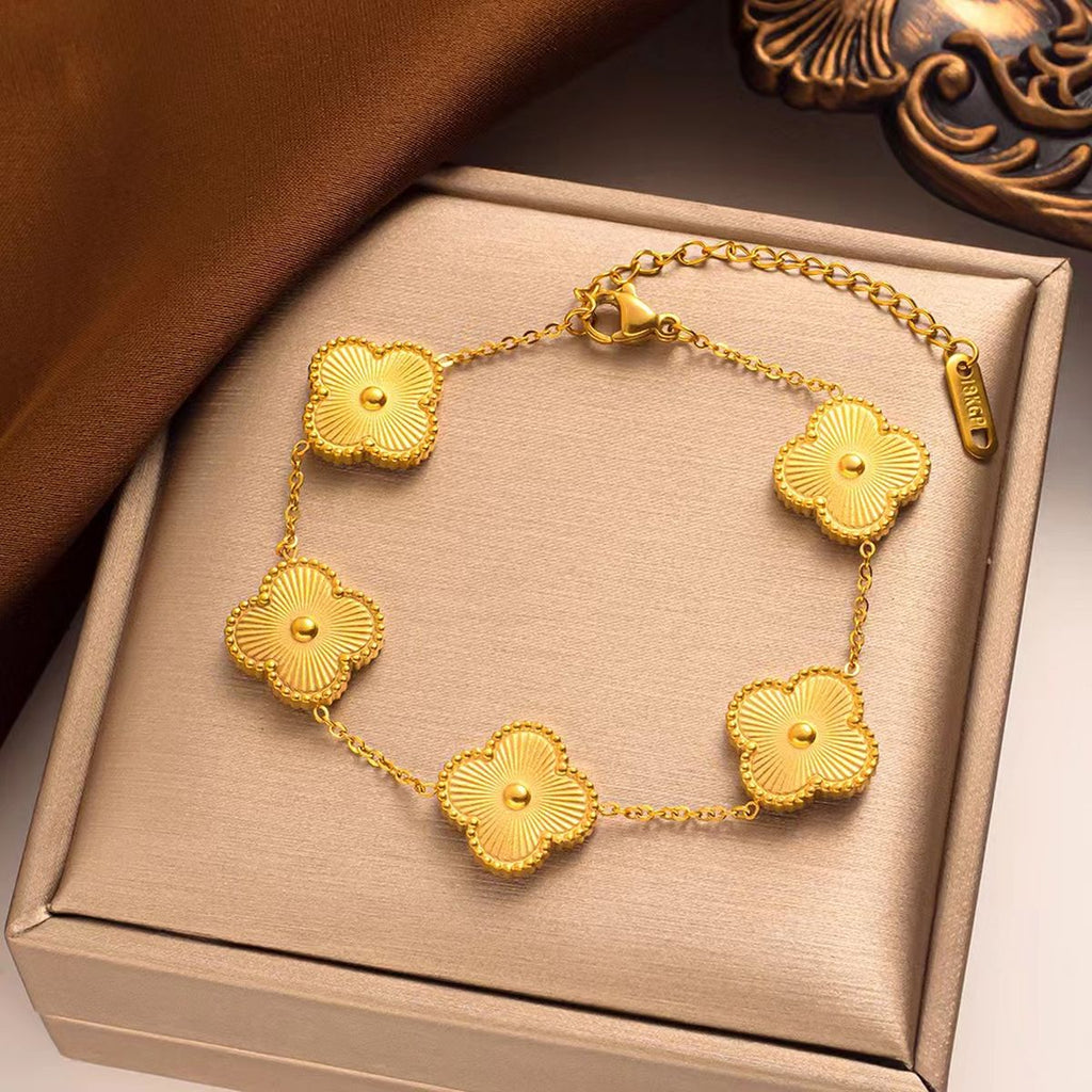 Clover 18K Gold Openable Kada Bracelet For Women Bulk