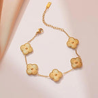 Clover 18K Gold Openable Kada Bracelet For Women Bulk