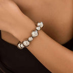 Glossy Beads Balls 18K Gold Silver Anti Tarnish Bracelet Women Bulk