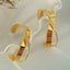 Twisted Cross Over 18K Gold Anti Tarnish Bracelet Cuff For Women Bulk