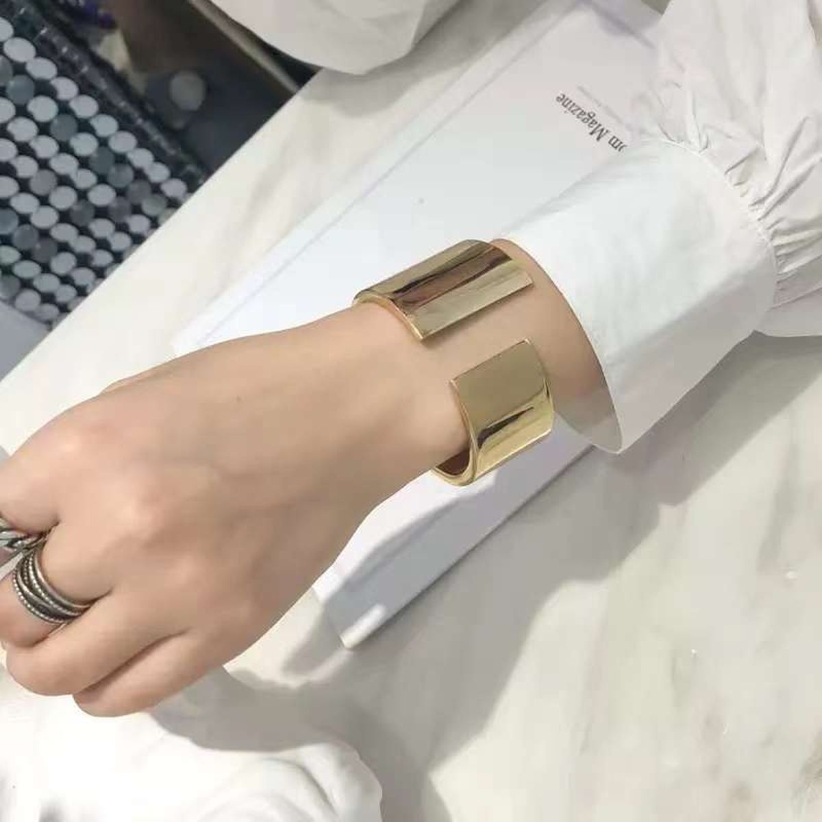 18K Gold Anti Tarnish Bracelet Kada Cuff For Women Bulk