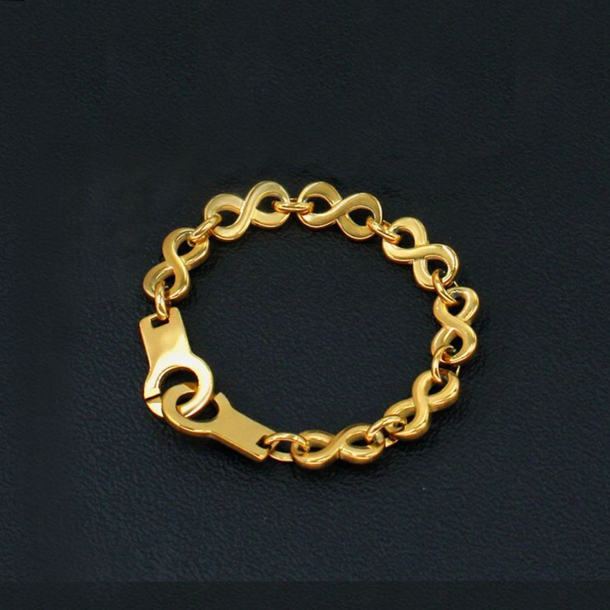 Handcuff Infinity 18K Gold Stainless Steel Anti Tarnish Chain Bracelet For Women Main image