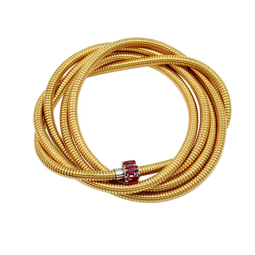 Layered Snake White 18K Gold Stainless Steel Anti Tarnish Layer Bracelet For Women