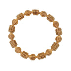 Wire Wave Beads 18K Gold Anti Tarnish Stainless Steel Bracelet Bulk