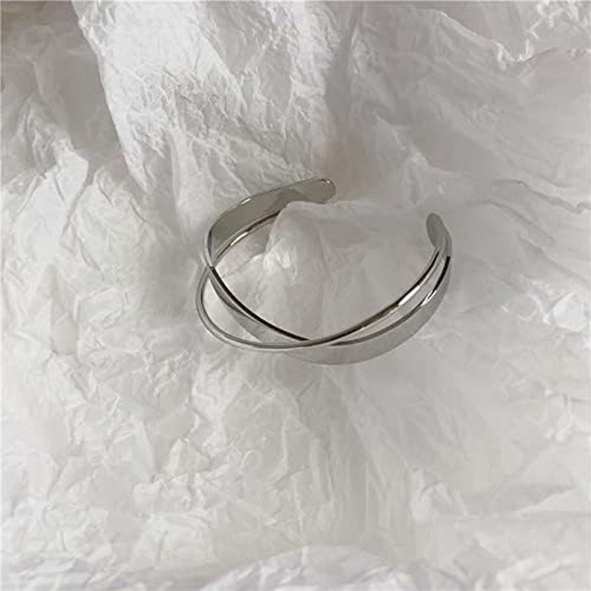 Twisted Cross Over 18K Gold Anti Tarnish Bracelet Cuff For Women Bulk