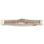 Leather Strand Pearl Gold Silver Anti Tarnish Leather Stand Bracelet For Women