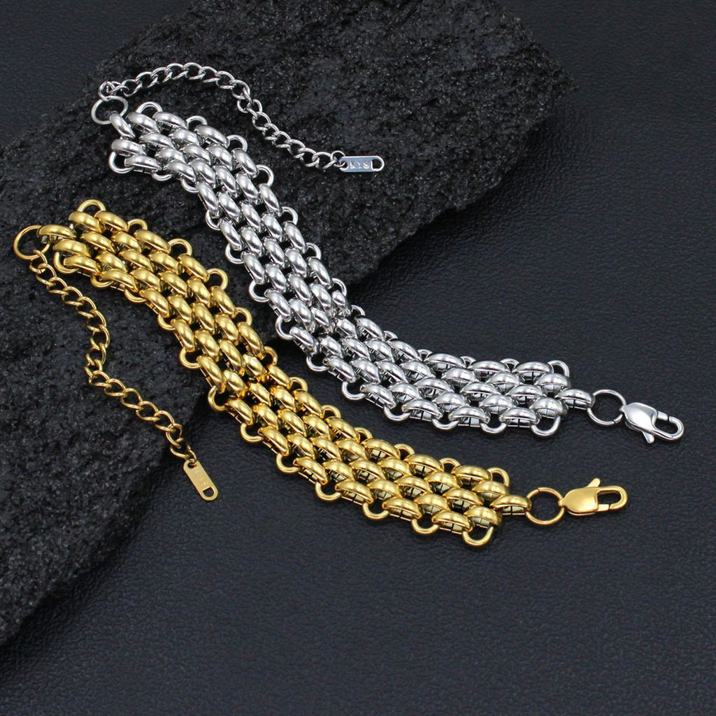 18K Gold Anti Tarnish Stainless Steel Choker Chain Necklace Women Bulk