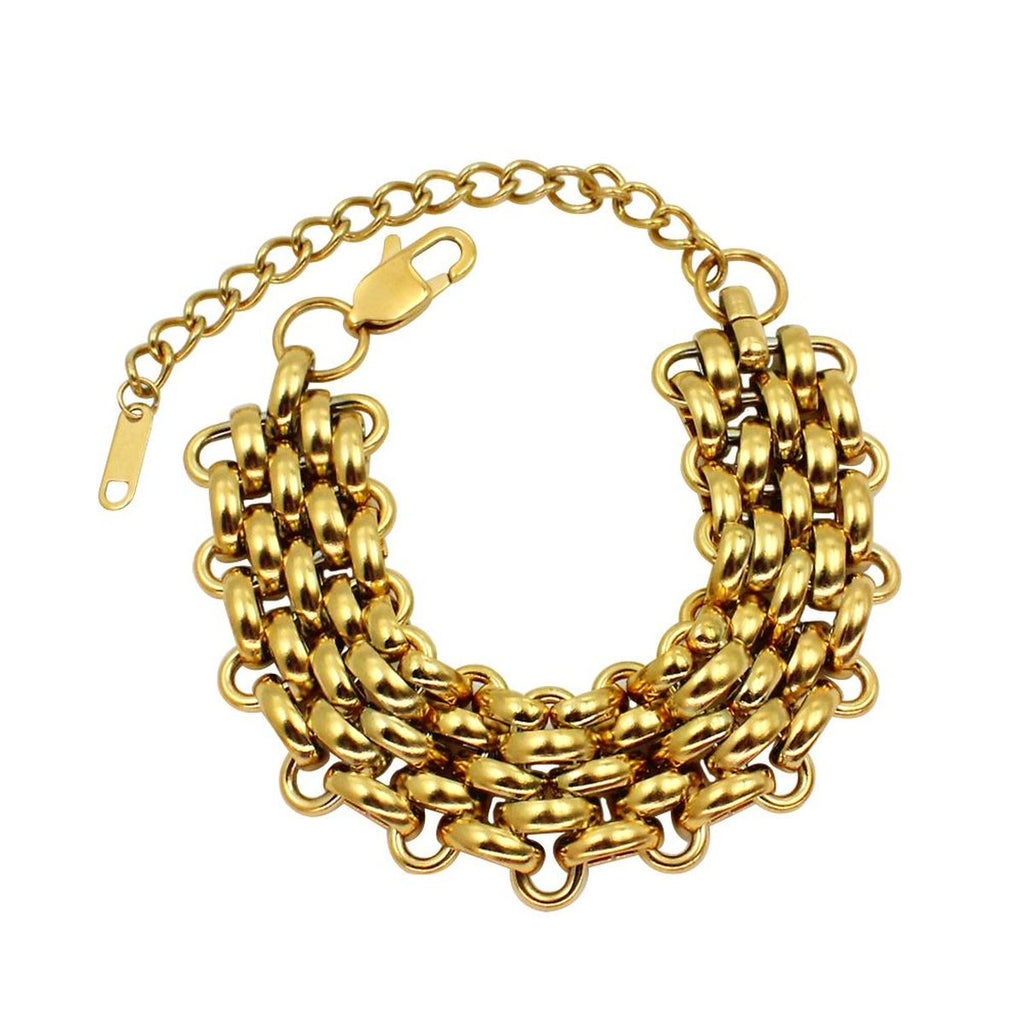 18K Gold Anti Tarnish Stainless Steel Choker Chain Necklace Women Bulk