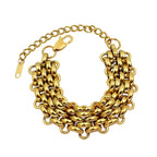 18K Gold Anti Tarnish Stainless Steel Choker Chain Necklace Women Bulk