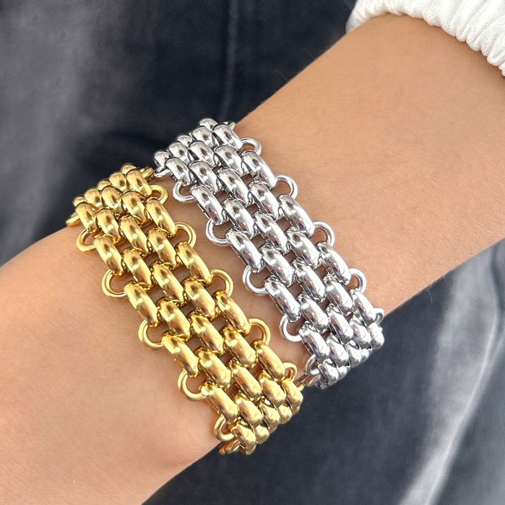18K Gold Anti Tarnish Stainless Steel Choker Chain Necklace Women Bulk
