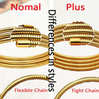 Layered Snake 18K Gold Anti Tarnish Stainless Steel Bracelet Bulk