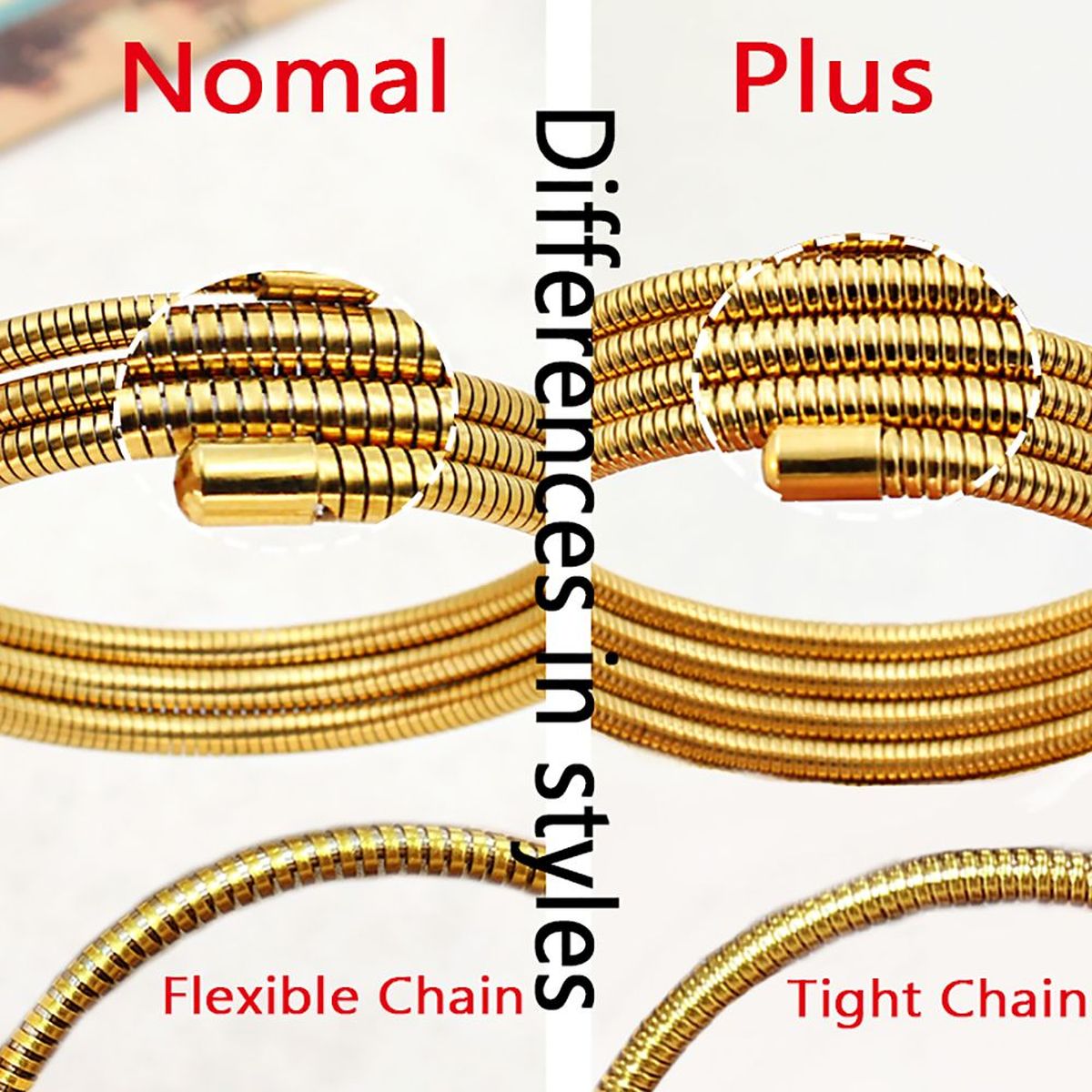 Layered Snake 18K Gold Anti Tarnish Stainless Steel Bracelet Bulk