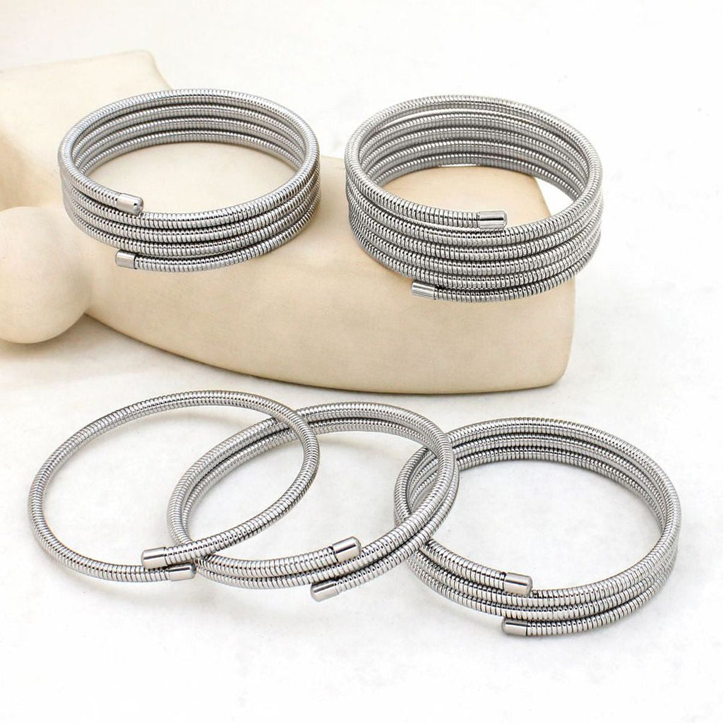 Layered Snake 18K Gold Anti Tarnish Stainless Steel Bracelet Bulk