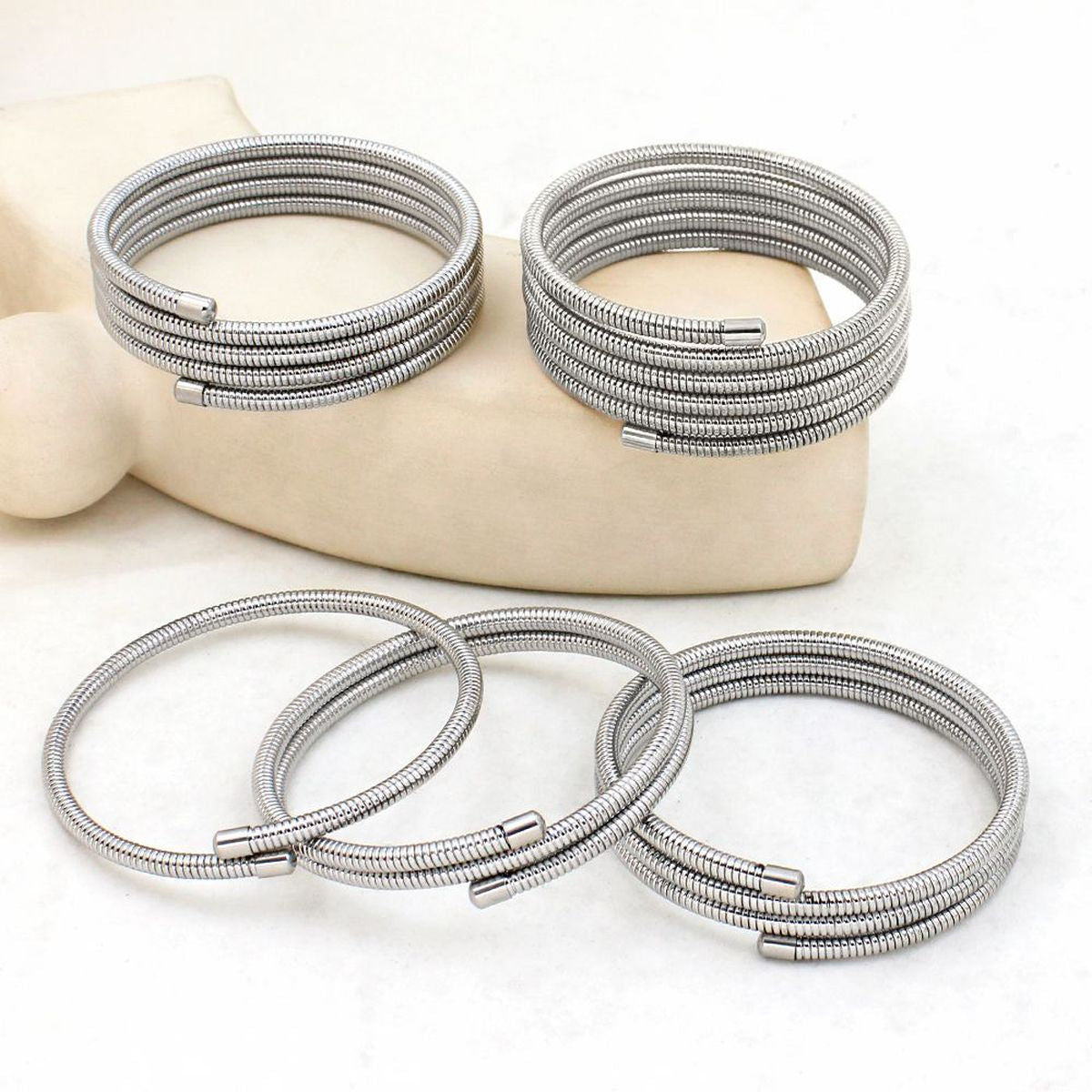 Layered Snake 18K Gold Anti Tarnish Stainless Steel Bracelet Bulk