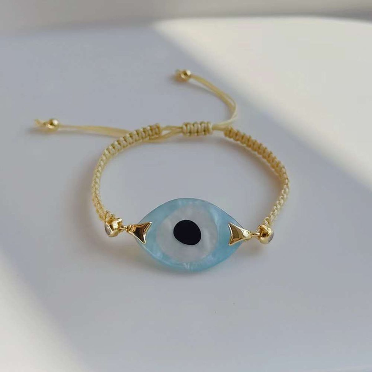 Evil Eye Pink White CZ Gold Copper Anti Tarnish Bracelet Bulk Secondary image