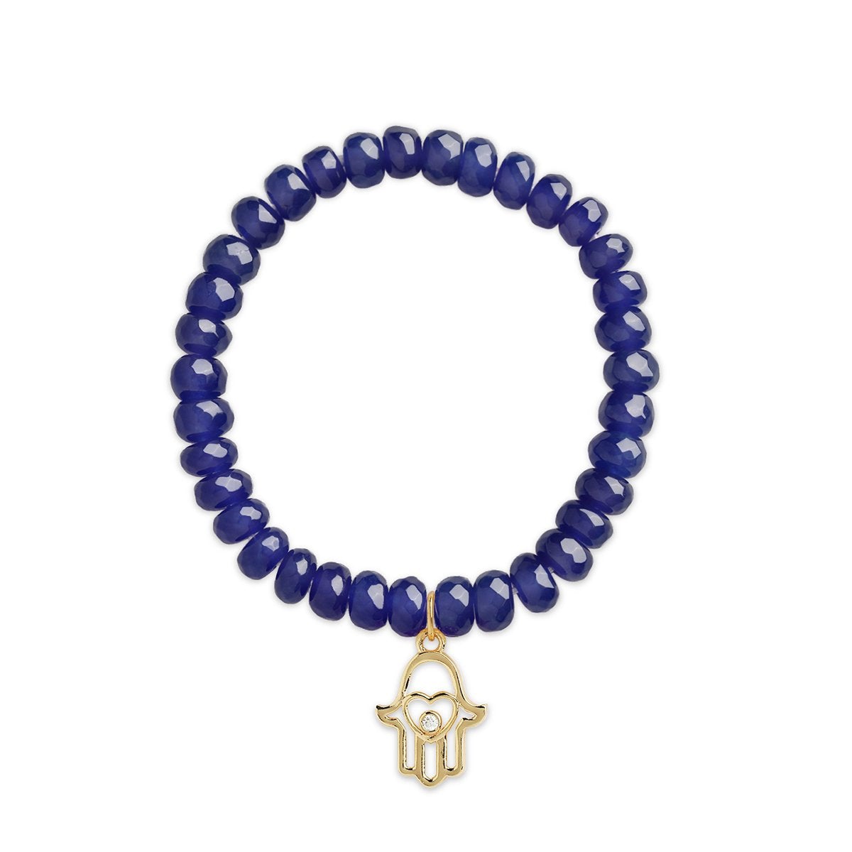 Brass 18K Hamsa Heart Embellishment Bracelet For Women Bulk Main image