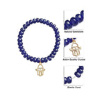 Brass 18K Hamsa Heart Embellishment Bracelet For Women Bulk