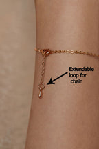 Copper Cubic Zirconia Gold Black Charm Link Chain Bracelet Women Bulk