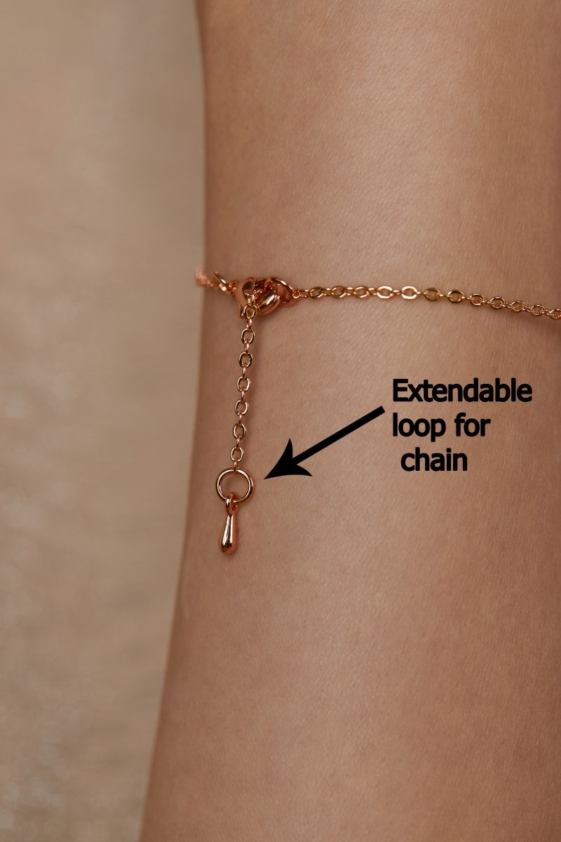 Copper Cubic Zirconia Gold Black Charm Link Chain Bracelet Women Bulk