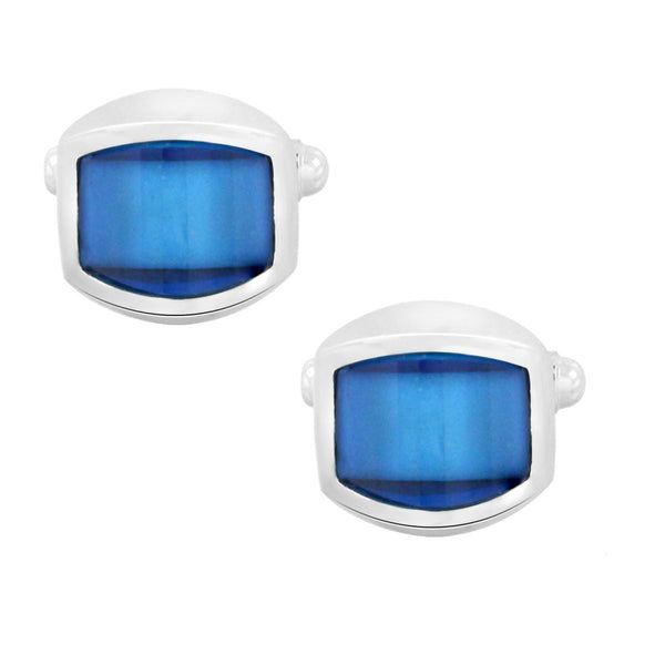 Hexagon Blue Cufflinks In Box Bulk Secondary image