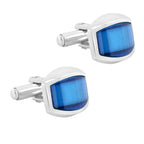 Hexagon Blue Cufflinks In Box Bulk
