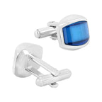 Hexagon Blue Cufflinks In Box Bulk