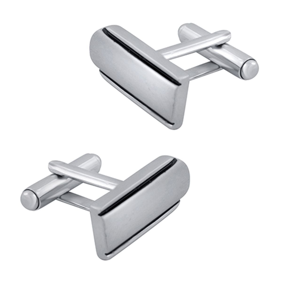 Matte Silver Black Cufflinks In Box Bulk Main image