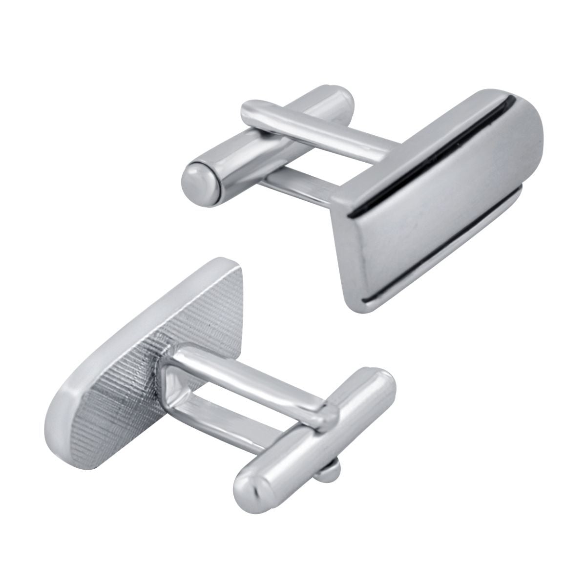 Matte Silver Black Cufflinks In Box Bulk Secondary image