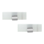 Rectangle White Frosted Ice Cufflinks In Box Bulk