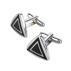 Triangle Black Cufflinks In Box Bulk