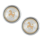 Silver Ferrari Prancing Horse Cufflinks In Box Bulk