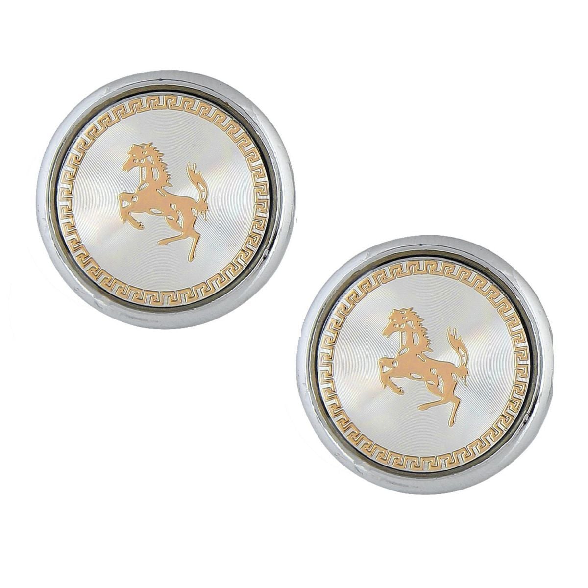 Silver Ferrari Prancing Horse Cufflinks In Box Bulk