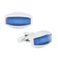 Cylinder Blue Solid Cufflinks In Box Bulk