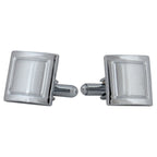 Square Silver Matte Cufflinks In Box Bulk