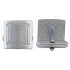 Square Silver Matte Cufflinks In Box Bulk