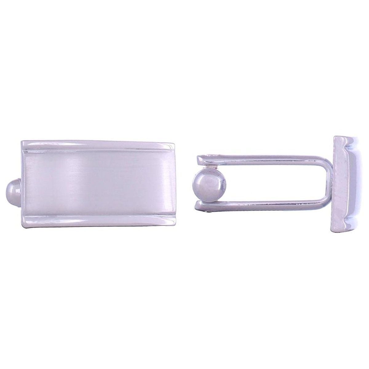 Cylinder Silver Matte Cufflinks In Box Bulk Main image