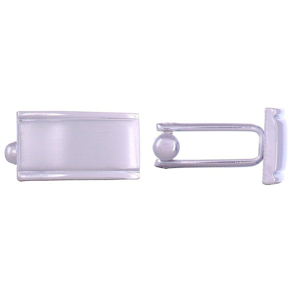Cylinder Silver Matte Cufflinks In Box Bulk