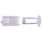 Cylinder Silver Matte Cufflinks In Box Bulk
