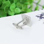Square Blue Crystal Cufflinks In Box Bulk
