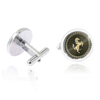 Round Grey Ferrari Horse Cufflinks In Box Bulk