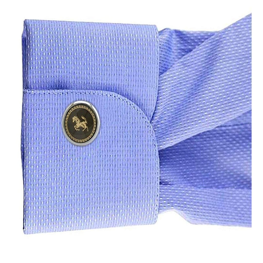 Round Grey Ferrari Horse Cufflinks In Box Bulk