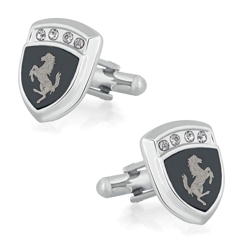 Fancy Black Ferrari Horse Cufflinks In Box Bulk