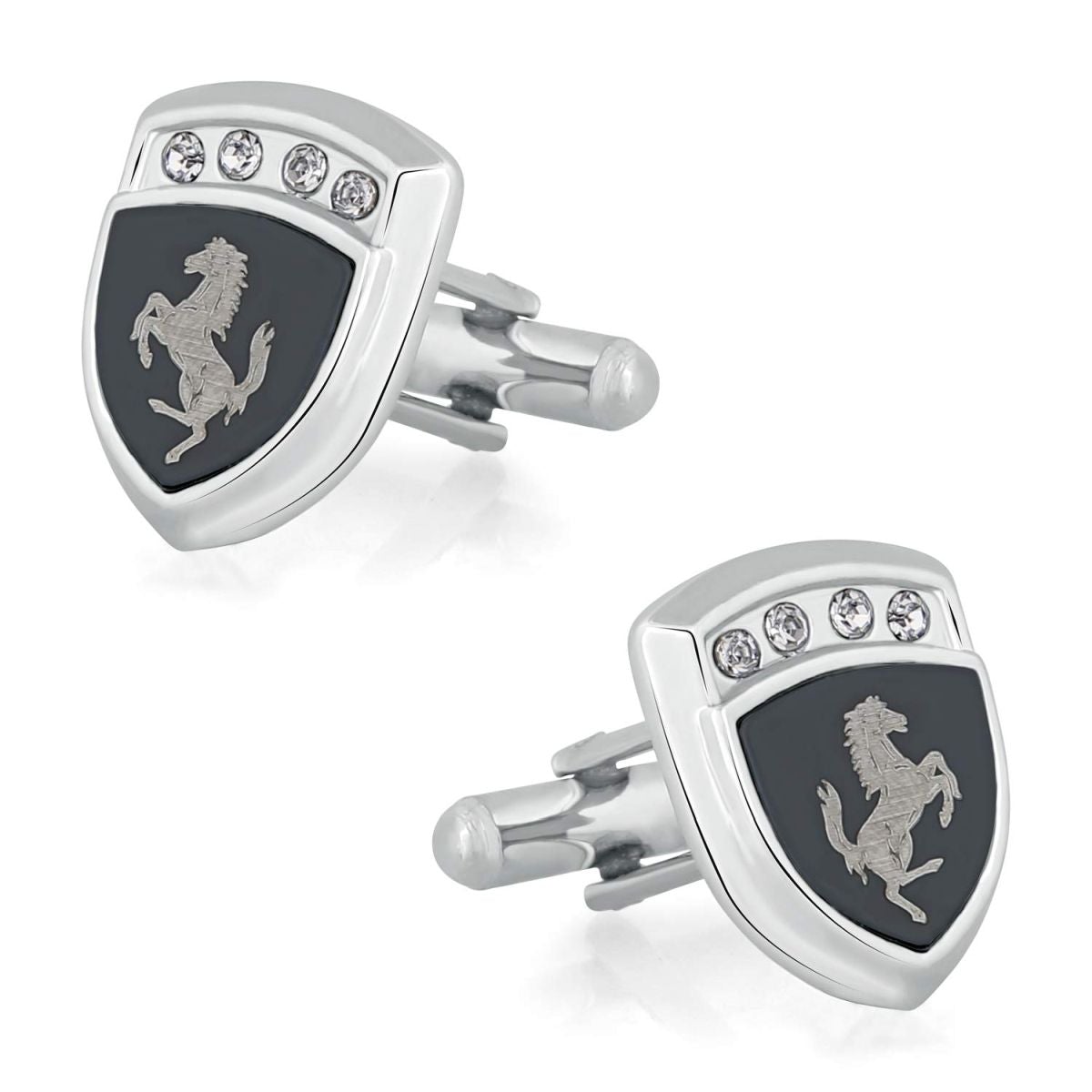 Fancy Black Ferrari Horse Cufflinks In Box Bulk