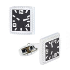 Square Black Clock Watch Cufflinks In Box Bulk
