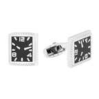 Square Black Clock Watch Cufflinks In Box Bulk