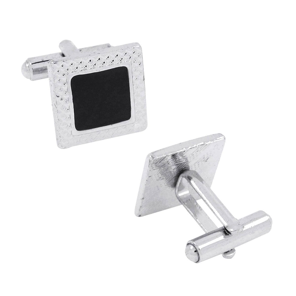 Square Black Economy Cufflinks In Box Bulk